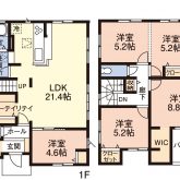 5LDK☆ユーティリティースペース+土間収納あり(間取)